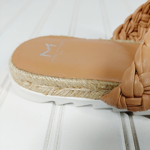 New Marc Fisher LTD Jaimee Leather Braided Espadrilles Sandals M76 - Picture 10 of 13
